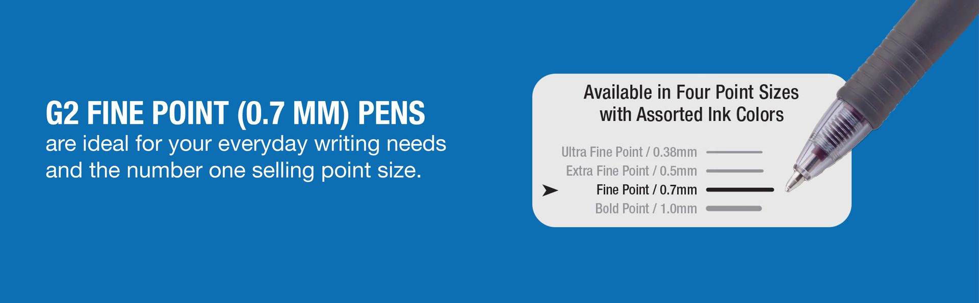 PILOT G2 Premium Gel Pens, Fine Point 0.7mm, Black Ink, 8-Pack