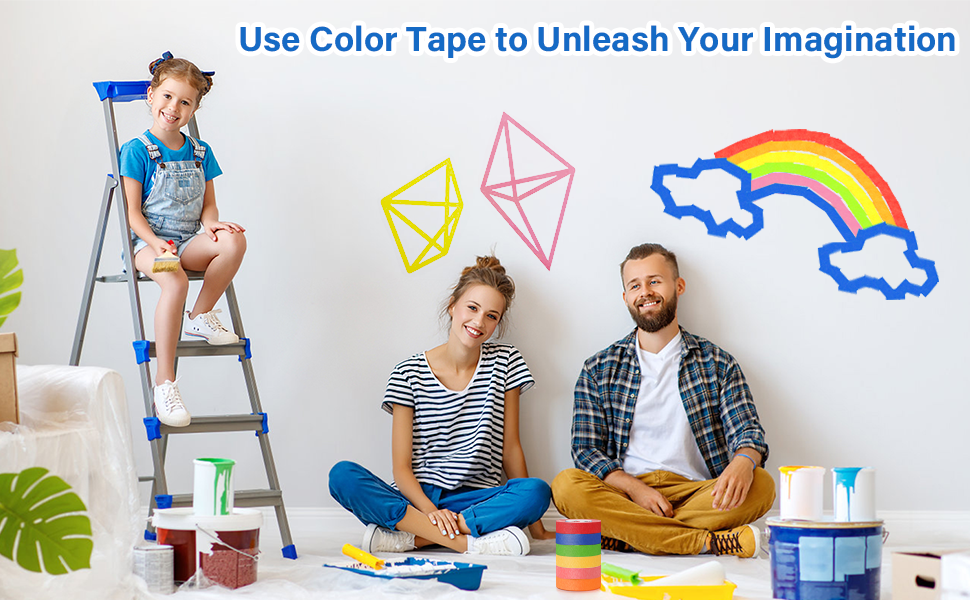 4 Rolls Blue Painters Tape 0.94" x 22Yd Premium Masking Tape