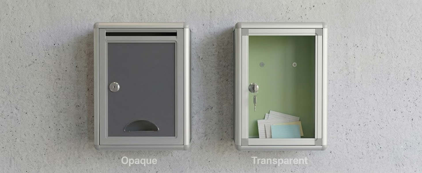 oddpod™ Multipurpose Wall-Mounting Letter Box/Suggestion Box/Complaint Box/Ballot Box/Donation Box with Lock- Transparent