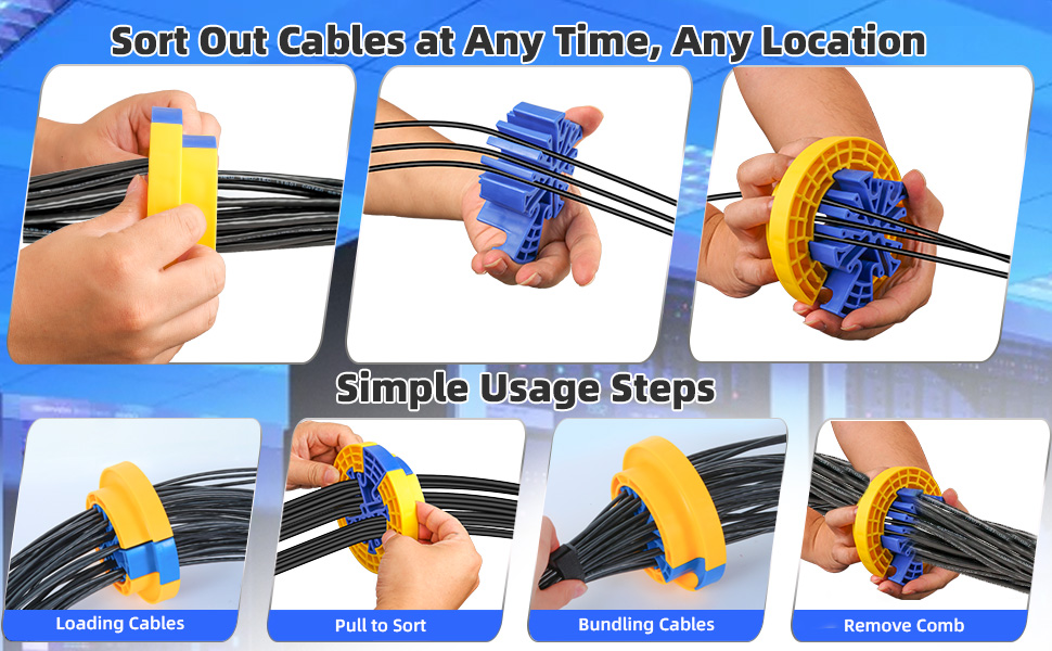 Serplex Cable Comb Tool, Up To 1/4 Inch, Networking Wire Manager