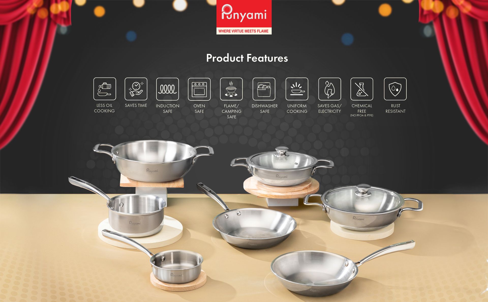 Triply Stainless Steel Tadka Pan (0.6L, 13cm) with Innovative Stay-Cool Handle, 2.5mm Thick Heavy Bottom Milk Pan & Tadka Pan, No Chemical Coating, Induction Friendly Cookware, 5 Year Warranty