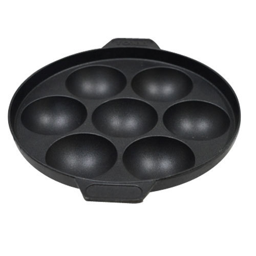 Tosaa Non Stick 7 Cavity Appam Patra with Stainless Steel Lid