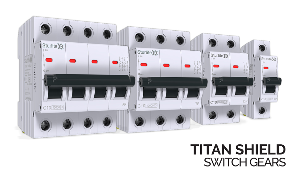 Sturlite Titan Shield 32A Double Pole MCB| Overload & Surge Protection| 10-Year Warranty| Durable Polycarbonate Housing| C-Curve Tripping| 32A Breaking Capacity