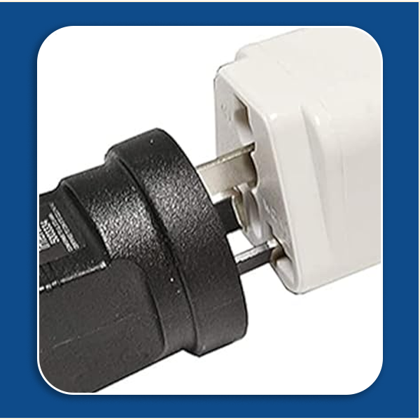 Ceptics India to Israel, Gaza, Palestine & More (Type H) Travel Adapter Plug - CE Certified - RoHS Compliant - White Color - 3 Pack (GP-14-3PK)