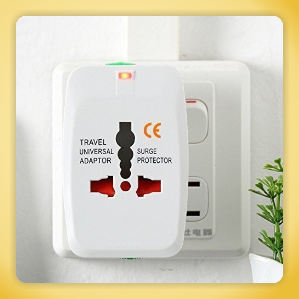 2 USB Universal Travel Adapter with Built in Dual USB Charger Ports Plug International Travel Adapter All in One Portable Travel Adapter