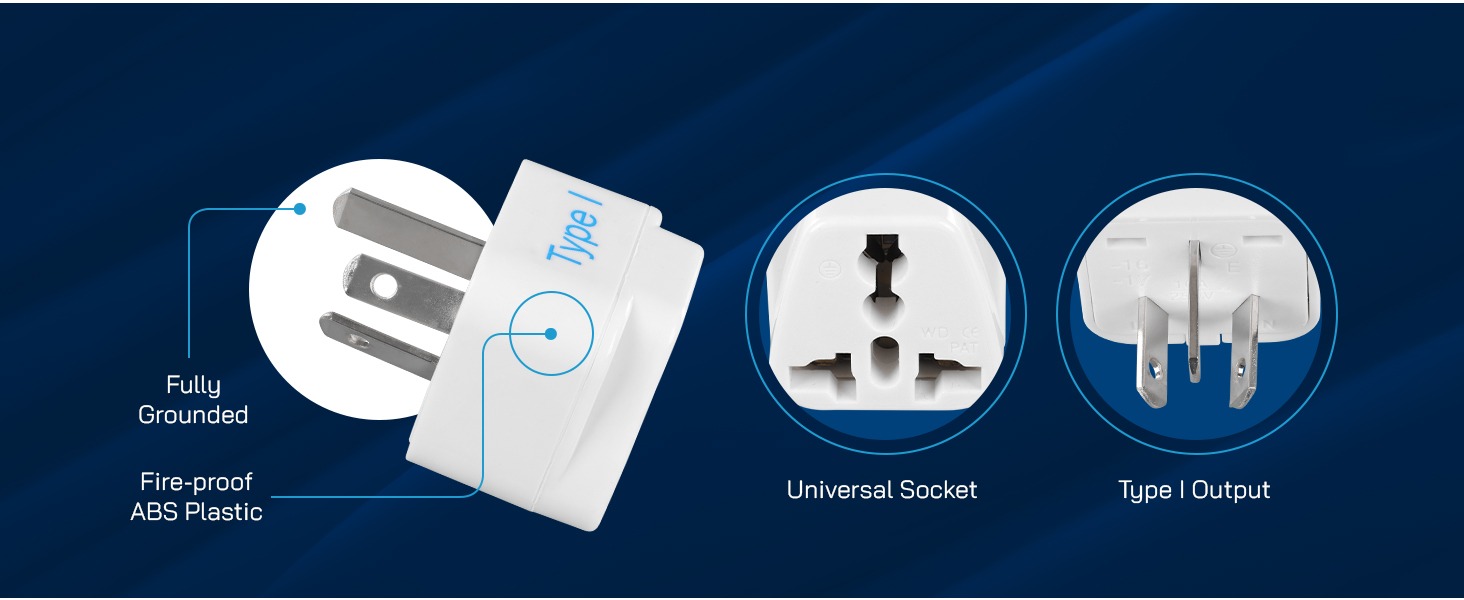 India to Australia Converter Plug Universal Socket Adapter Type-I (Pack of 3) for China, New Zealand, Argentina, Cross 3Pin Plug Universal Input (Pack of 3-3Pin Australia Adapter)