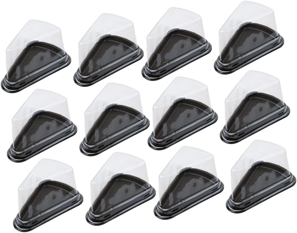 Individual Cupcake Containers 100pcs Triangle Cake Box Plastic Simple Packaging