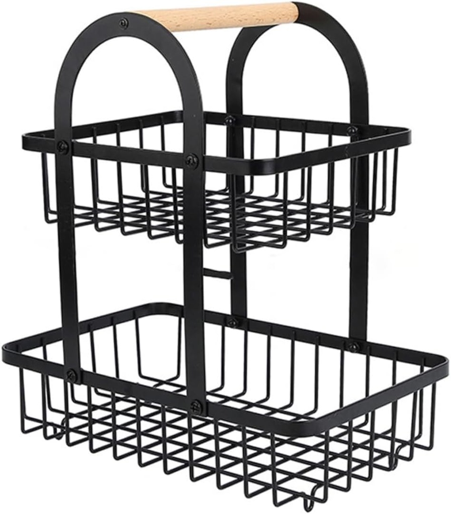 KICHOUSE Hanging Fruit Baskets Kitchen Basket Stand Sturdy Smooth Surface Decorative
