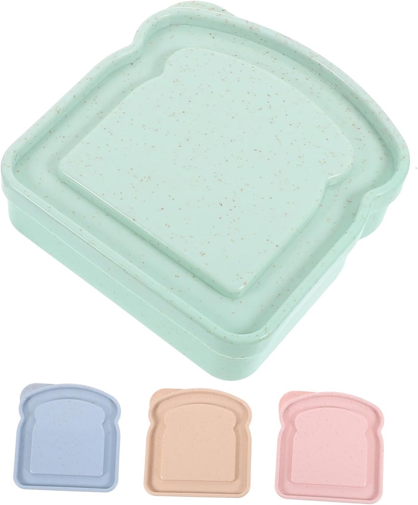 4pcs Bread Box for Kitchen Countertop Sandwich Boxes Lids Containers for Snacks