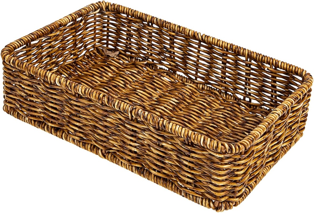 Luxshiny Plastic Kitchen Storage Basket Utensil Basket Kitchen Accessory Balcony Windowsill Dining Table Decor Housewarming
