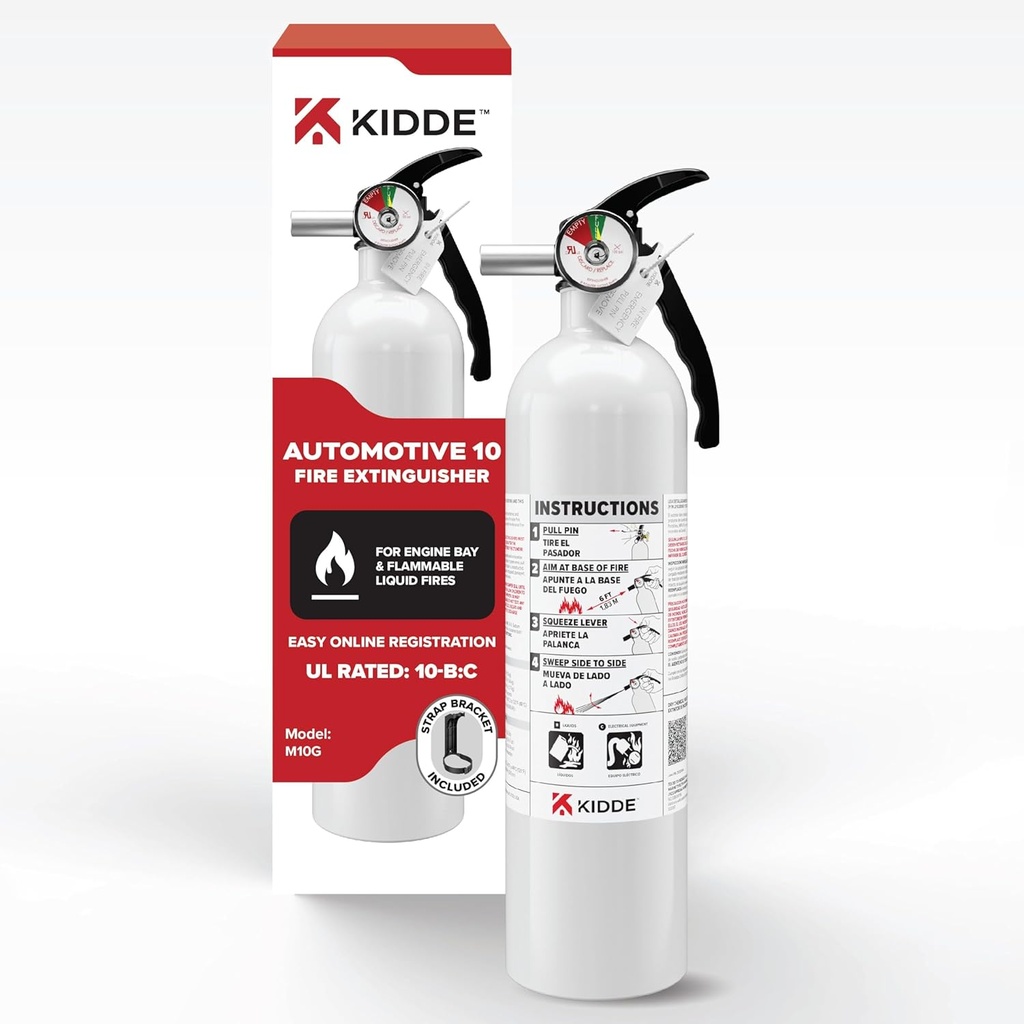 Kidde Fire Extinguisher for Vehicles, Cars, Trucks, Single-Use 10BC