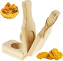 Wooden Tostones Plantain Press,2-In-1 Smasher And Cup Maker,Plantain Smasher,Majador De Platanos,Tostonera Plantain Press,Portable Plantain Press With Handle For Tostones And Stuffed Plantains