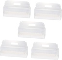 Cake Boxes 5 Pack Portable Cake Carrier Lids Pet Plastic Dessert Boxes for Storage