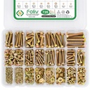 FOLIV 720pcs Grade 8.8 Metric Bolt Assortment, M4 M5 M6 Heavy Duty Metric Nuts and Bolts Assortment kit, Yellow Zinc Plated