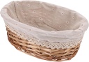 Rattan Woven Bread Basket for Kitchen Modern Fruit Basket Lid Storage Organizer