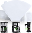 Disposable Coffee Paper Filters, 100 Pcs #4 for Ninja Coffee Maker, White