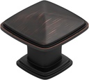 homdiy 10 Pack Cabinet Knobs Oil Rubbed Bronze Drawer Knobs Square Kitchen Hardware for Bathroom Cupboard,Zinc Alloy