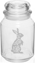 MIP 26 oz Glass Candy Jar Gift Fancy Bunny Rabbit