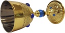 Brass goblet gold plated 250 ml 18 cms