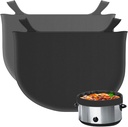 2 Pack Silicone Slow Cooker Liners, Reusable Slow Cooker Liners Fit 6 8 Quarts, Leakproof Dishwasher Slow Cookers Bags Divider for Oval or Round Pot (6QT)