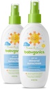 Babyganics SPF 50 Baby Sunscreen Spray | UVA UVB Protection | Octinoxate & Oxybenzone Free | Water Resistant, Unscented, 6 Fl Oz (Pack of 2)