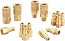 Coupler and Plug Kit (14 Piece), Automotive Type C, 1/4 Inch NPT, Solid Brass Quick Connect Air Fittings Set