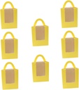 OUNONA Cupcake Boxes Handle and Lids 20pcs Yellow Pvc Window Inserts Cardboard Inserts for Baking and Gifting