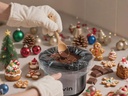 Mini Chocolate Fondue Slow Cooker, Stainless Steel, Black