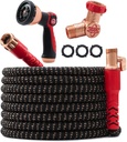 Pocket Hose Copper Head w/New Pocket Pivot Expandable Garden Hose 100FT, AS SEEN ON TV, Swivels 360°, Advanced Tri-Tex Tubing & Force Field Jacket, 3X Stronger, Lead-Free, No-Kink, Anti-Burst w/APT