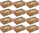 Cabilock 6-grid Paper Cake Holder Boxes Wedding Box Cupcake Packaging Window Display Paper Easy to Use