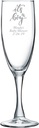 Personalized Color Printed Champagne Flute - It's a Boy - Silver - 12 pack