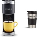 Keurig K-Mini Plus Single Serve K-Cup Pod Coffee Maker with Travel Mug (1 Count) Bundle