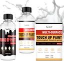 Multi Surface Touch Up Paint, White Paint can Repair Small Scratches and Spots, Quick Dry White Wall Paints for Door, Cabinets, Bathtubs, Wood, Furniture