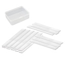 1/8" x 1/4" x 2" Clear Setting Blocks - Plastic Setting Blocks for Glass and Mirrors （Pack of 200）