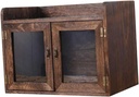 1pc Home Bread Bin Wooden Kitchen Storage Capacity Easy to Use Breadbox