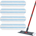 Mop Replacement Pads for Ocedar H2prO Flat Mop, 4 Pack Mop Refills for O-Cedar H2pro Flat Mop, Machine Washable Reusable Microfiber Mop Heads Replacements for Ocedar H2 Pro Mop