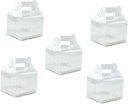 Baking Cupcake Box Lids Included 5pcs Plastic Cake Carrier Box for Transparent Baking Packaging