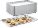 Pack of 10 Aluminum Square Baking Pans Disposable Foil Cooking Tins Ideal for Brownie, Coffee Cakes, Side Dishes – Use as Portable Food Storage Container 16" x 11-¼ x 3/4” Inch