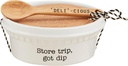 Mud Pie Sm Store Bought Container Set; container 8 oz | spoon 5"