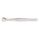 Excelta Wafer Tweezers for 4" Wafers, 5" Fingered Paddle with Guide Pin, Anti-Magnetic Stainless Steel, Features Serrated Handles for Better Control, Intermediate