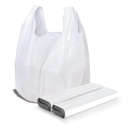 LimonLaviu Plastic Bags - 100Pack (25 mic thickness) (11.5'x 6.5" x 21') with Handles - Small Business & Grocery Bags in Bulk - Heavy Duty, Unscented