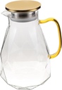 Diamond Kettle Glass Fruit Infusion Water Pitcher Lid Juice Pitcher Iced Tea Maker Beverage Serveware Heat Resistant Design