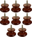 Uonlytech 8pcs Self-Tapping Solid Wood Handle Vintage Door Knobs Cabinet Door Handles Vintage Cabinet Knobs Wood Furniture Knobs Cupboard Handle Dresser Knobs Door Pull Handle