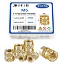 M5 Threaded Inserts for Plastic Heat Set Insert Brass Insert Assortment Kit for 3D Printing Injection Molding Press Thread Nuts (M5x6x7, M5x8x7(70Pcs))