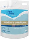 Pool Mate 7-Pounds Premium Pool Stabilizer and Conditioner, Concentrated Cyanuric Acid for Pools, Helps Chlorine Last Longer