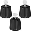 3Pcs Shower Knob Replacement Compatible with Price/Pfister Verve Tub Shower, Bathtub Faucet Handle Remodel Trim Kit Includes Hot/Cold/Diverter Knob & 3 Screws (Matte Black)