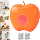 Plastic Wrap Storage Box, 2024 New Plastic Wrap Storage Dispenser, Plastic Food Wrap Bag Storage Organizer, Thickened Cling Film Sleeve Storage Box with 200pcs Plastic Wrap (Orange)
