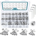 1600Pcs Metric Screw Assortment,M2 M3 M4 M5 Metric Bolt Assortment,304 Stainless Steel Metric Machine Screws,Hex Socket Head Cap Screws Nuts and Bolts Assortment Kit with Flat & Lock Washers