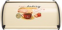 Exquisite Elegant Drum Type Metal Bread Storage Bin, Bread Box for Kitchen, Storage Containers for Bread Cake Doughnut Biscuit (Type 1)