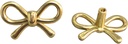 4 Pack Solid Brass Bow Drawer Knobs, Gold Bow Knobs for Kitchen Cabinet Hardware, Vintage Vanity Dresser Pulls, Nursery Kids Bedroom Creative Tie Decorative Handles (Brass Bow)